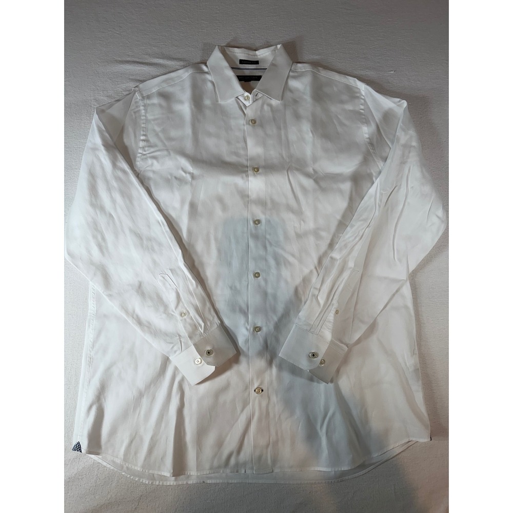 Banana Republic Mens XL Camden Fit 120s Supima Cotton White Button Down Shirt